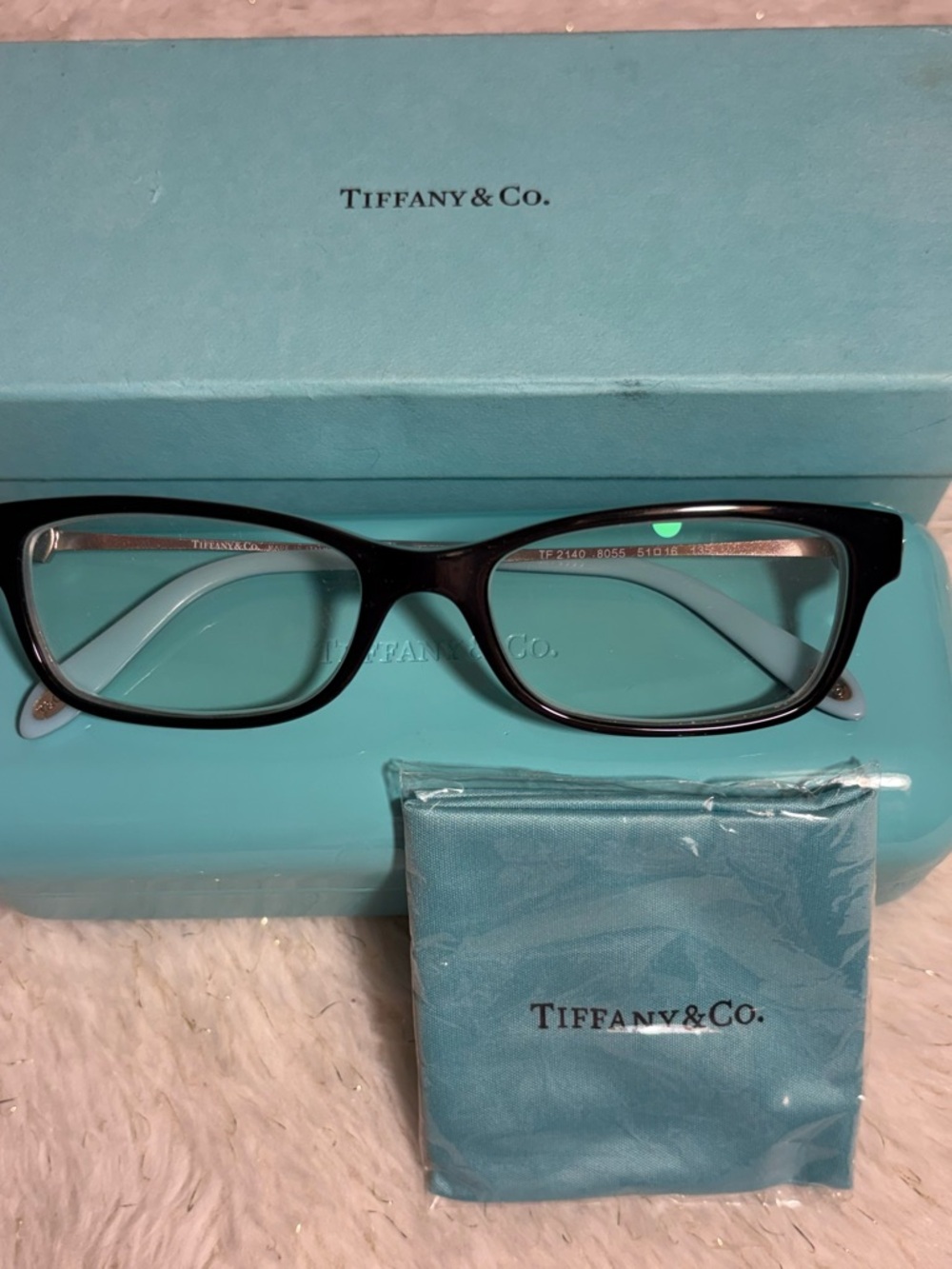 Tiffany & Co. Black Frames with Signature Tiffany Blue Accents